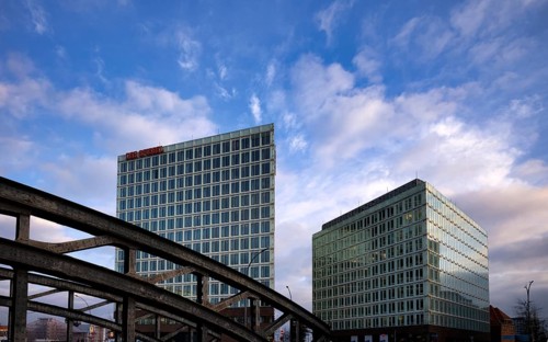 Verlagshaus Der Spiegel, logo, Spiegelgebäude, Hafencity, Free and Hanseatic City of Hamburg,