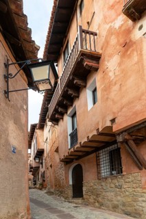 Historic buildings in medieval village of Albarracín, Teruel province, Aragon, Spain