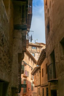 Historic buildings in medieval village of Albarracín, Teruel province, Aragon, Spain