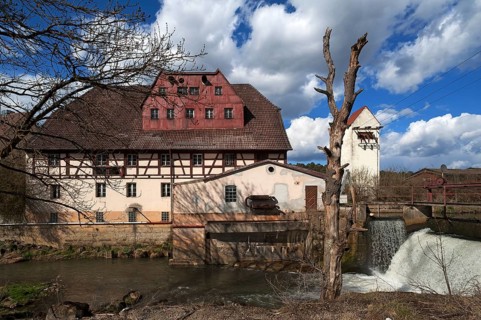 Kunstmühle Habernhof an der Schwabach, Uttenreuth, Middle Franconia, Bavaria, Germany
