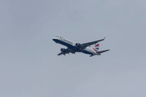 Embraer ERJ-190 jet passenger aircraft of British Airways BA CityFlyer airlines in flight on