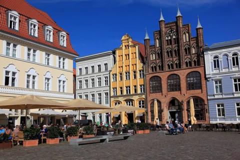 Der Alte Markt (Nordseite), Stralsund, Vorpommern-Rügen District, Mecklenburg-Western Pomerania,