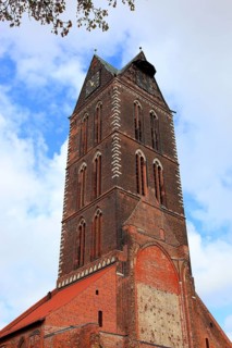 St. Mary's Church, also St. Mary's Church, center of the old town of Wismar, Northwest Mecklenburg