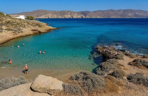 Agios Sostis, Mykonos, Cyclades, Greece - Agios Sostis, small town with the famous restaurant Kikis
