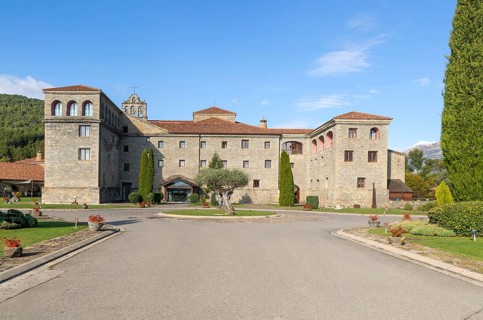 El Monasterio de Boltaña, former monastery now hotel and spa, Boltana, Huesca province, Aragon,