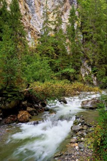 Diosaz mountain river in the gorge, Gorges de la Diosaz, Les Houches, Chamonix-Mont-Blanc,