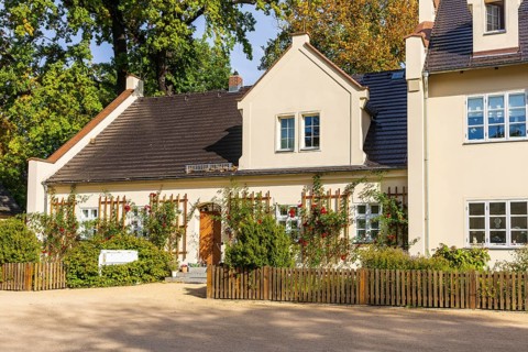 Schlossvorwerk Muskau in Muskauer Park, UNESCO World Heritage Site, Bad Muskau, Upper Lusatia,