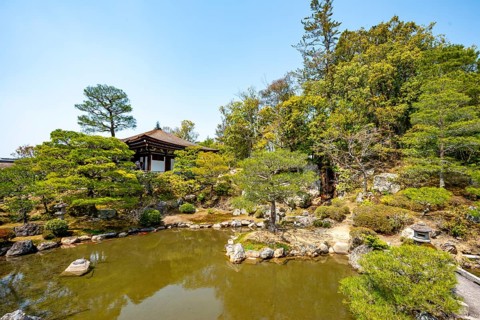 Japanese Garden with Pond, North Garden, Kitaniwa or Hokutei Garden, Ninna-ji Goths, Buddhist