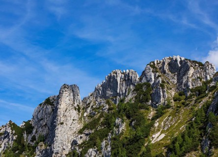 Rock formation on Scharfen, Postalm, Osterhorn Group, Salzkammergut, Province of Salzburg, Austria