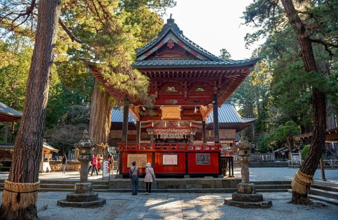 Shinto Shrine Buildings, Kitaguchi-hongu Fuji Sengen Shrine, Shinto Shrine in the Forest,