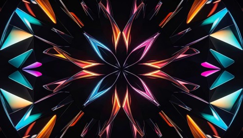 Abstract background of slightly unfocused multicolored glass lenses spinning and rotating,