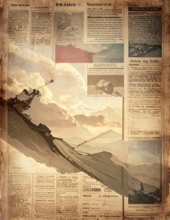 Grunge old public newspaper, texture background wallpaper illustration, vintage tattered yellow