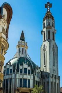 Vichy, listed as World Heritage by UNESCO. Saint-Blaise church, Allier, Auvergne-Rhone-Alpes,