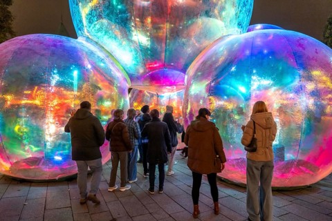The 10th Essen Light Festival, in the city centre, second largest light art festival in Germany,