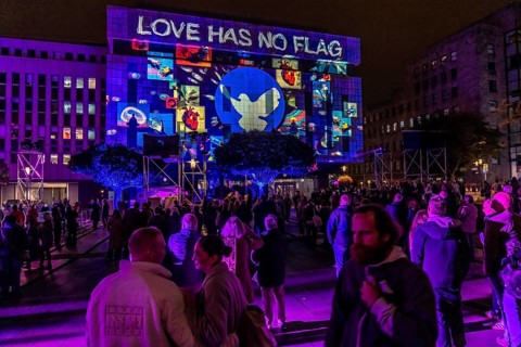 The 10th Essen Light Festival, in the city centre, second largest light art festival in Germany,