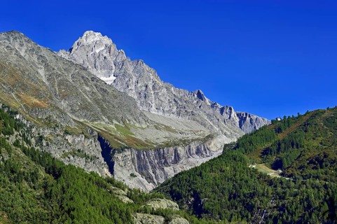 Aiguille du Chardonnet, front foothills of the Argentière glacier, Argentière, Chamonix-Mont-Blanc,
