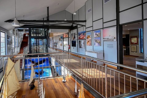 Exhibition room of the Namibia Maritime Museum, Africa's largest maritime museum, Old Power