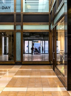 Interior design commercial property, partially vacant Shopping Quartier 205 in Friedrichstrasse and