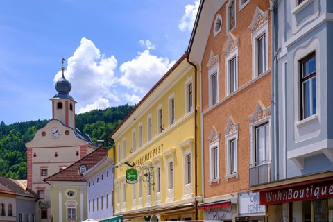 Town square, main square, Gmünd, Lieser Valley, Carinthia, Austria