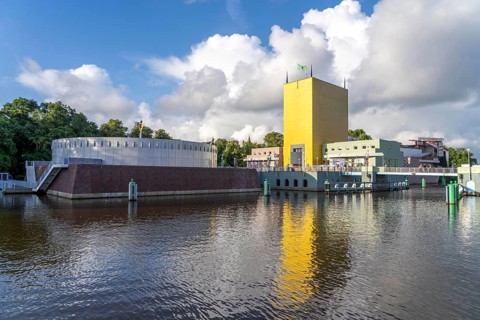 The Groninger Museum, art museum in various buildings in Groningen, between the central station and
