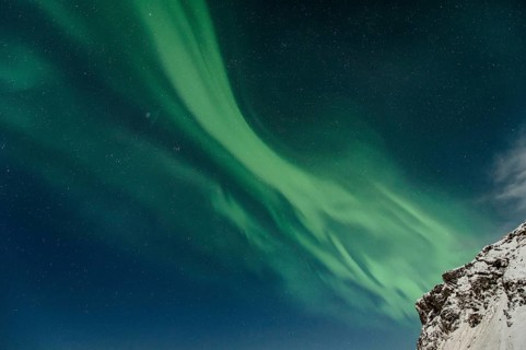 Northern Lights, Close to Vik, Ring Road, Mountains, Frost, Winter, Cold, Snow, Night, Iceland*