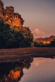 Special light atmosphere in the outback at Windjana Gorge National Park in Australia