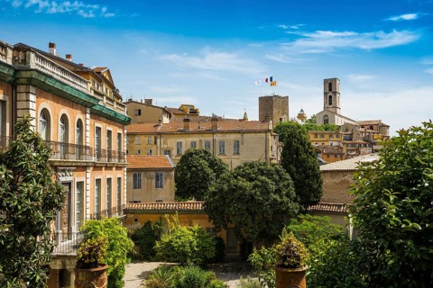 Panorama Old Town, Grasse, Alpes Maritimes, Provence Alpes Cote d'Azur, French Riviera, South of