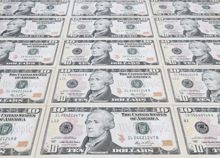 10 US dollar notes, 10 dollar banknotes
