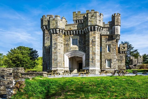 Wray Castle, Lake Windermere, Ambleside, Lake District, Cumbria, England, United Kingdom