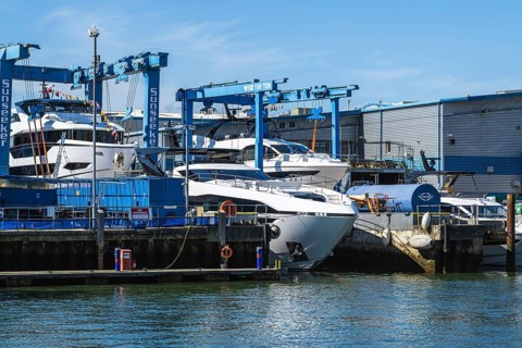 Port Docks in Poole, Dorset, England, United Kingdom