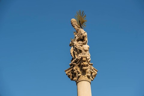 Plague column commemorating the victims of the plague column at the beginning of the 18th century,