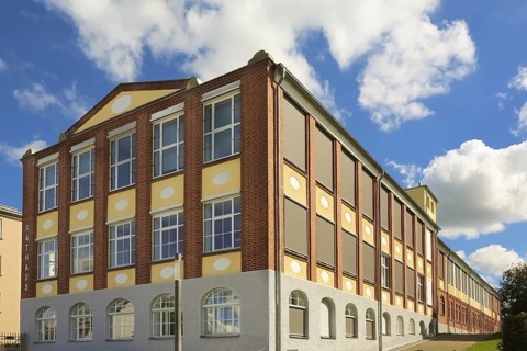 New town hall in the former Kindler corset factory, former Gotthold Kindler and Cie. corset