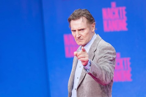 Liam Neeson at the film premiere of The Naked Gun at the UCI Luxe East Side Gallery, Berlin, 24.07