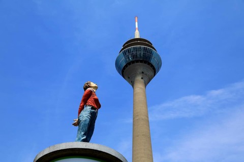 The figure Marlis by Christoph Pöggeler from 2001 (permanent work of art in public space), in the