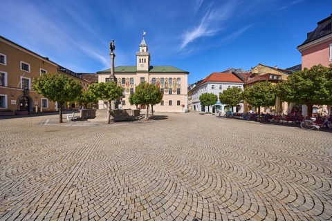 Wittelsbacherbrunnen, fountain, historic town hall, frescoes, general architecture, square,