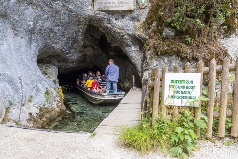 Excursion destination Wimsen Cave in the Swabian Alb. This tourist attraction is the only cave in