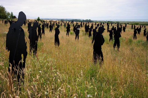 Installation, Standing with Giants, honours the victims of the fallen British soldiers by