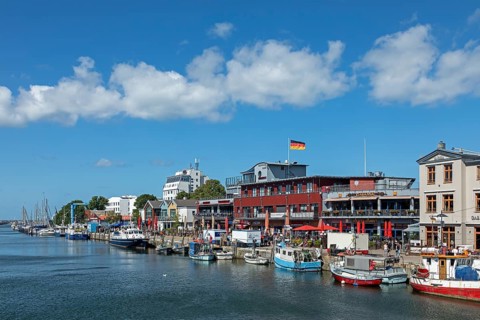 Boats, Der alte Strom, Warnemünde, Rostock, Mecklenburg-Vorpommern, Germany