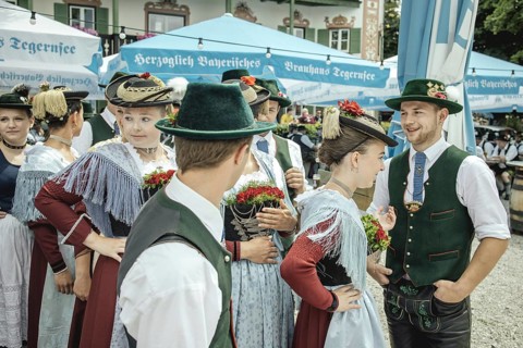 Traditional traditional costume anniversary of the Trachtenverein Schliersee Stamm 1888,