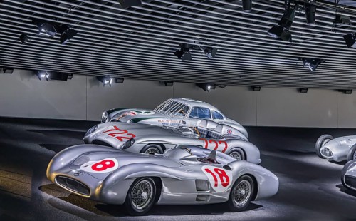 The Mercedes-Benz Museum in Stuttgart presents a journey through the automotive history of the