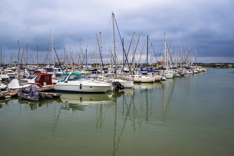 Marina in Le Verdon-sur-Mer, Nouvelle-Aquitaine, Gironde, France