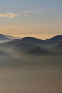 Grazing light in the mountains... Alpine panorama, Alpine peaks and mountain ranges in the Bavarian