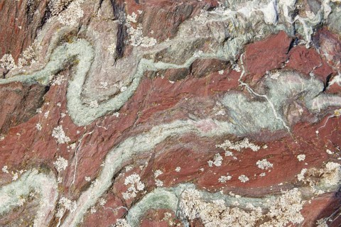 Rock detail with marbled structure, Switzerland
