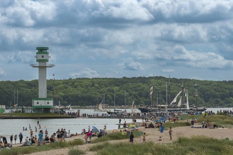 Windjammer Parade 2025 on the Kiel Fjord at the end of Kiel Week, tall ships, three-masters,