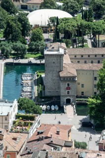 View of Riva del Garda, Italy, from the Bastione
