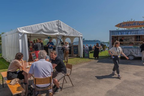 Waterkant Festival 25 in front of Kiel Week 2025 on the MGF 5 site on the Kiel Fjord, annual