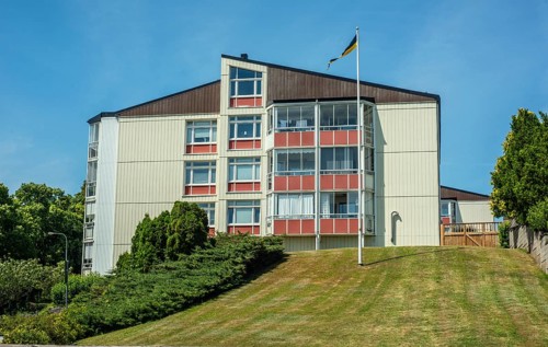 Apartment building built in 1962 in Ystad, Skåne County, Sweden, Scandinavia