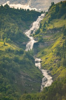 Waterfall in the Mountains at Hochalpenstraße, Pinzgau, Salzburg, Austria