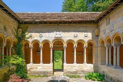 The Cloisters building Italianate gardens designed by Harold Ainsworth Peto, Iford Manor,
