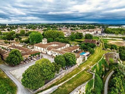 Citadel of Blaye from a drone, Blaye, Gironde Estuary, France